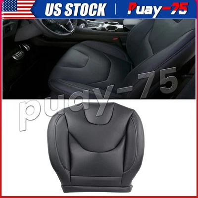 For Ford Fusion Titanium 2013-2017 Leather Seat Cover Driver Perforated Black - Image 1 of 4