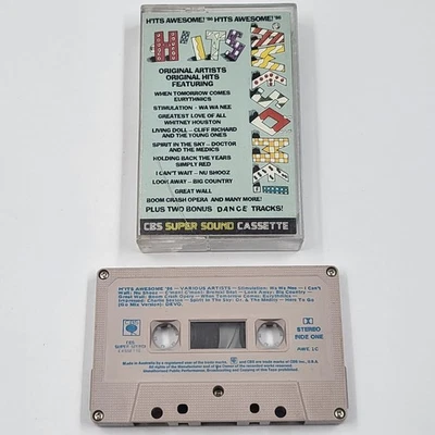 H'its Awesome '86 Cassette Tape Various Artists 1986 Retro Music - Image 1 of 4