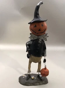 Pumpkin Head Scarecrow With Bling Bow Tie - Picture 1 of 6