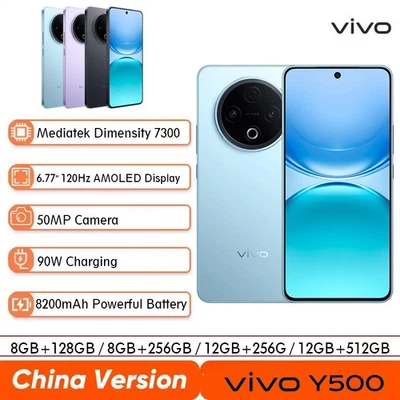 Vivo Y500 5G SmartPhone 6.77'' 120HZ 12GB+512GB Dimensity 7300 8200mAh 90W 50MP - Image 1 of 4