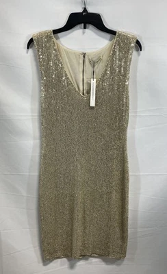 Alice + Olivia Women's Beige Cocktail Dress Size 8 - Image 1 of 4