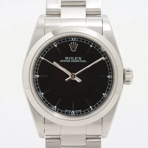 Rolex Oyster Perpetual 77080 SS SS AT Black Dial - Picture 1 of 8