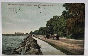 Lake Shore Drive Gordon Park Cleveland Ohio 1909 Postcard 5.5x3.5" Lake Erie - Picture 1 of 5