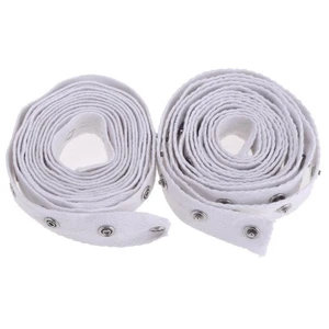 2 Yards weißes Druckknopfband, Metall, weiße Baumwolle - Bild 1 von 5