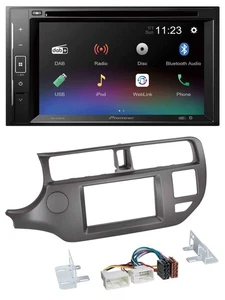 Pioneer Bluetooth MP3 USB 2DIN DAB DVD Autoradio für Kia Rio UB 11-14 anthrazit - Bild 1 von 6