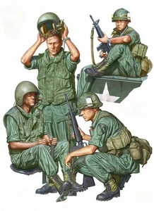 1/16 WWII 4 Grandi Soldatini Corazzati Set Non Verniciato Militare Resina Figure Hobby Toys - Foto 1 di 6