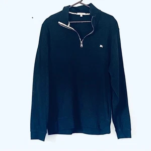 Burberry 1/4 Zip Pullover Herren 2XL Schwarz Kragen Classic Heritage Preppy Golf - Bild 1 von 7