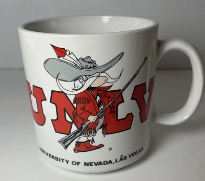 Taza de café vintage UNLV Runnin' Rebels University Las Vegas Nevada College Foto 1 de 4
