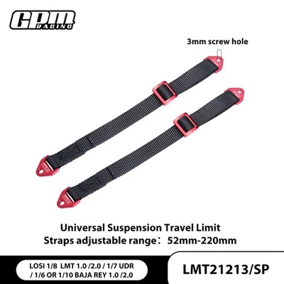 GPM Suspension Travel Limit Strap LOSI 1/8 LMT Baja Rey 1.0/2.0 UDR RBX Rock Rey - Image 1 of 4