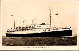 1953 Pitcairn Islands Ship RMV Ragitata RPPC Postcard Cover To Netherlands - Picture 1 of 2