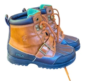 Polo Ralph Lauren Colbey Mid II Botas Marrón Rendimiento Pato Botas niños Talla 13 - Imagen 1 de 11