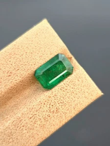Emerald Gemstone Emerald Cut Natural Green Transparent Loose From Swat Pakistan - Picture 1 of 5