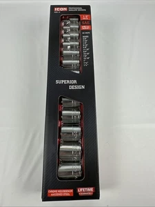 Icono 1/2" pulg. Juego de enchufes poco profundos Drive Professional 13 piezas SAE S3SS-13 - Imagen 1 de 6