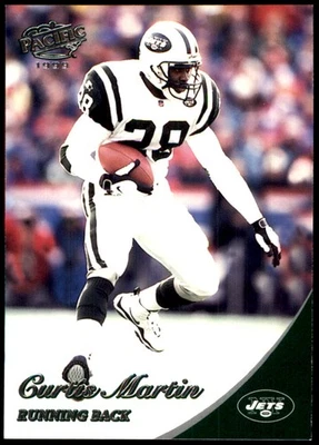 Curtis Martin 1999 Pacific #286 Jets NFL READ FREE SHIPPING AutographDen - Image 1 of 2