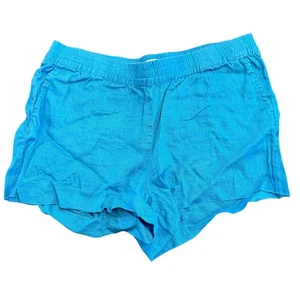 HiHo Womens torquoise linen shorts w pockets, Size XL  - Picture 1 of 5