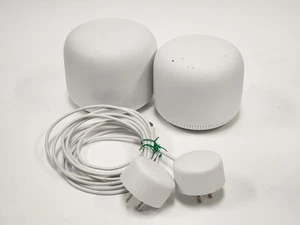 Google Nest Wifi Router and Point - Snow H2D H2E - Cords Included - Picture 1 of 2