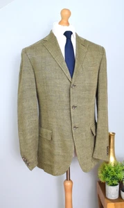 POLO RALPH LAUREN Olive Italian 100% Linen Jacket £1195 Size 42R/52R XL Games - Picture 1 of 19