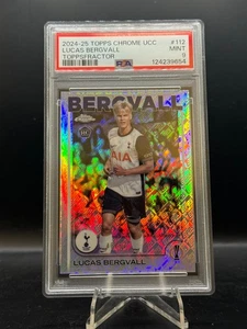 2024-25 Topps Chrome UEFA Lucas Bergvall Topps Refractor Tottenham PSA 9 - Bild 1 von 2