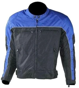 Men's Jacket Nylon Motorcycle Black Detailing Foam Based CE Certified Armor - Bild 1 von 14