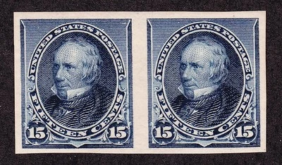 US 227P5 15c Clay Proof on Stamp Paper Imperf Pair SCV $625 - Image 1 of 2