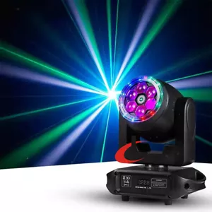6X15W LED Moving Head Lights RGBW Rainbow Laser Effect Stage Light for DJ Club - Picture 1 of 13