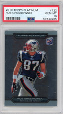 Graded 2010 Topps Platinum Rob Gronkowski #122 Rookie RC Football Card PSA 10