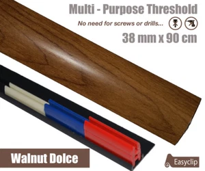 Nussbaumglanz süßes Laminatschwelle 38 mm x 90 cm mehrere Höhe & Drehzahl - Bild 1 von 4