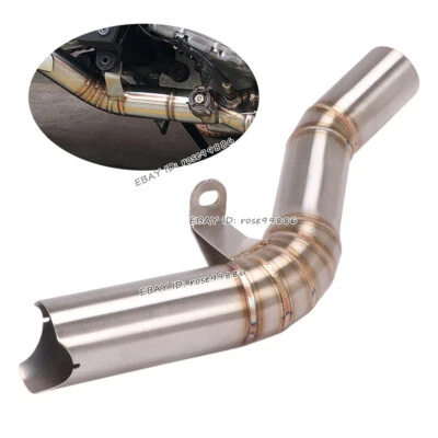 Sistema de escape antideslizante tubo de enlace medio acero para Suzuki GSXR600 GSXR750 2008-2010 Foto 1 de 4