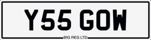 YES GOW 😎GOWER GOWS GOWAN PREFISSO PULITO TARGA REGISTRAZIONE PRIVATA Y55 GOW - Foto 1 di 2