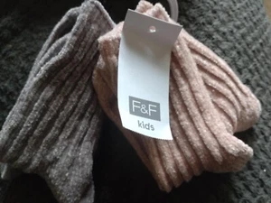 Calcetines para niñas, zapatos talla 9-12, paquete de 2, F&F *Nuevos con etiquetas* - Imagen 1 de 2