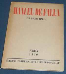 Manuel de Falla | Roland-Manuel | Très bon état - Imagen 1 de 1