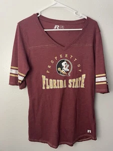 NWT Florida State Seminoles Womens Sz Large Red Tee Russell - Picture 1 of 5