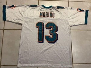 Rare Vintage TEAM NIKE Miami Dolphins Dan Marino Football WHITE Jersey Men’s 2XL - Picture 1 of 13