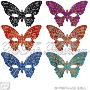 Máscara de ojos de mariposa brillante máscara de ojos mascarada baile fiesta elegante vestido accesorio - Imagen 1 de 1