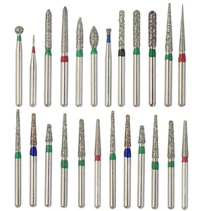 Bola redonda dental Diamond Burs FG de alta velocidad aguja cónica llama de manzuelo gruesa - Imagen 1 de 77