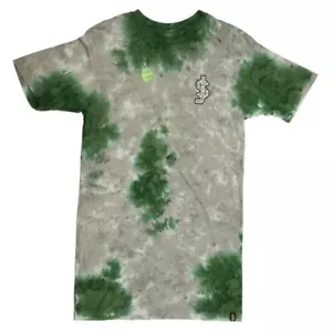 SHAKE JUNT - TIE DYE GREEN SMOKE T SHIRT - SMALL - SKATE SKATEBOARD BAKER NEW - Picture 1 of 1