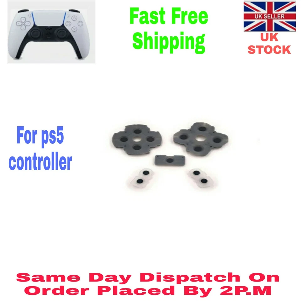 DEVINE CUSTOMZ For Sony PlayStation 5 PS5 Controller Conductive Silicone Buttons Rubber Pads