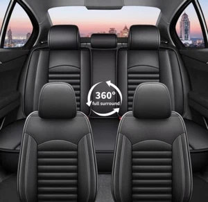 Car Seat Covers Ford Fusion 2006-2020 Faux Full Set of Seat Cover 5 Seats #T3 - Picture 1 of 8
