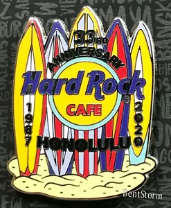 2020 Hard Rock Cafe Honolulu Hawaii 33rd Anniversary Surfboards Pin LE 500 NEU - Bild 1 von 3