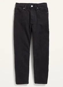 Old Navy Kids Youth Girls High-Waisted Slouchy Straight Black-Wash Jeans Size 12 - Picture 1 of 2