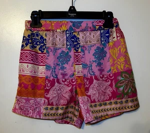 SHEIN Teen Multi Colored Patchwork Style Satin Shorts Size 14 Y - Girls XL - Picture 1 of 3