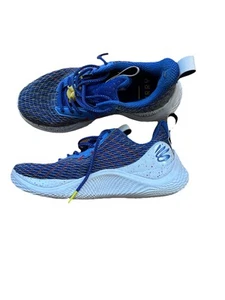 Under Armour Curry 10 Dub Nation Basketball Shoes Mens Sz.7.5 Blue Yellow Sneake - Picture 1 of 24