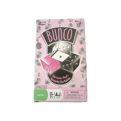 new 2005 Cardinal BUNCO DELUXE Pink Breast Cancer Box Dice Game w/ Fuzzy Dice - Image 1 of 2