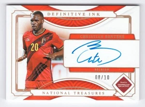 2022 National Treasures World Cup Christian Benteke Definitive Ink Auto Gold /10 - Picture 1 of 2