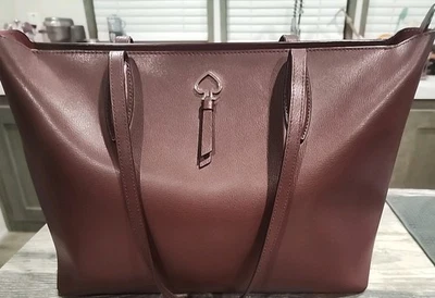 Kate Spade Adel (Cherrywood) wood Large Tote And Adel Medium Bifold Wallet. - Image 1 of 4