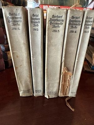 5 Antique 1906 Gerhart Hauptman Gesammelte Werke - German Text - Image 1 of 4