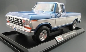 1979 Ford F150 Pick-up Truck ~ Blue & White ~ 1:18 Metal Die Cast ~ Maisto - Picture 1 of 12