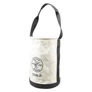 KLEIN TOOLS 5106P Bucket Bag,Canvas,Straight Wall,OffWhite 2DFN9 - Picture 1 of 1