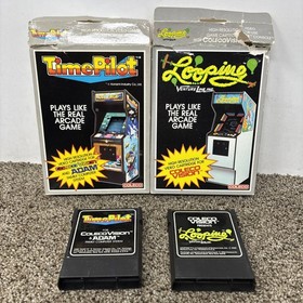 Colecovision Game Lot Time Pilot And Looping With Boxes Tested