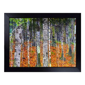 Birch Forest By Gustav Klimt Classic Painting Lap Tray Cushioned Bean Bag Padded - Picture 1 of 4